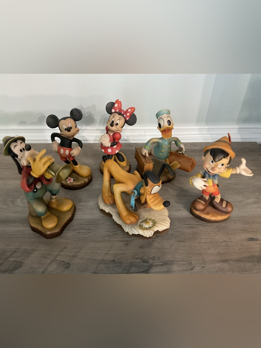6” Anri Disney Woodcarvings, Retired and Very Limited in like new condition